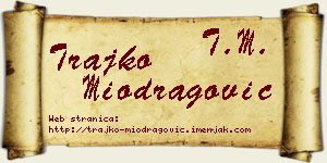 Trajko Miodragović vizit kartica